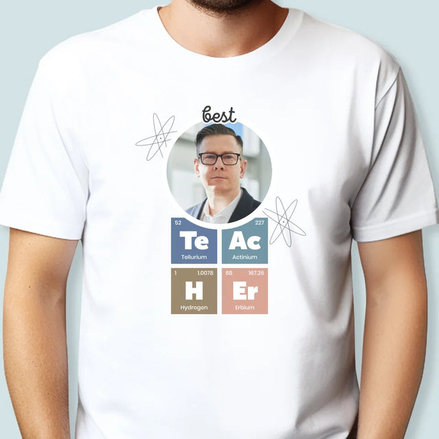 Foto Und Unterschrift: Teacher Elemente - T-Shirt Für Herren