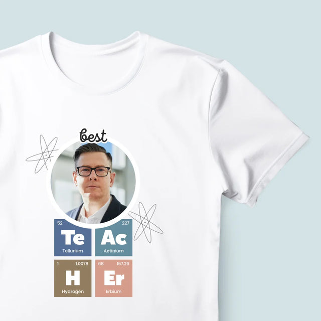 Foto Und Unterschrift: Teacher Elemente - T-Shirt Für Herren