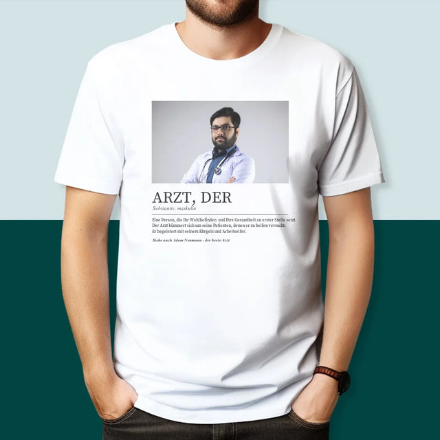 Foto Und Unterschrift: Arzt Definition - T-Shirt Für Herren