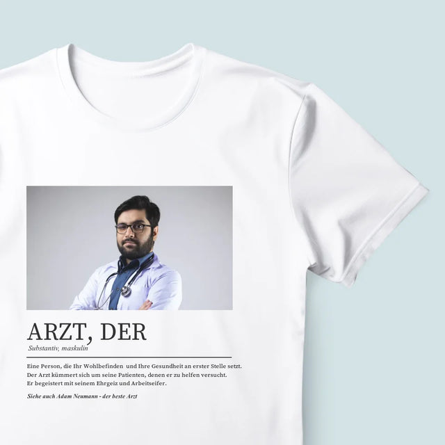 Foto Und Unterschrift: Arzt Definition - T-Shirt Für Herren