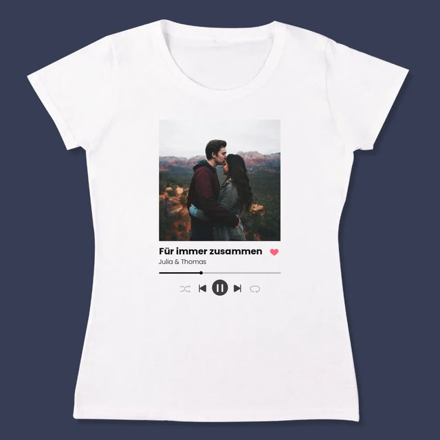 Foto Und Unterschrift: Ihr Foto Spotify - T-Shirt Für Damen