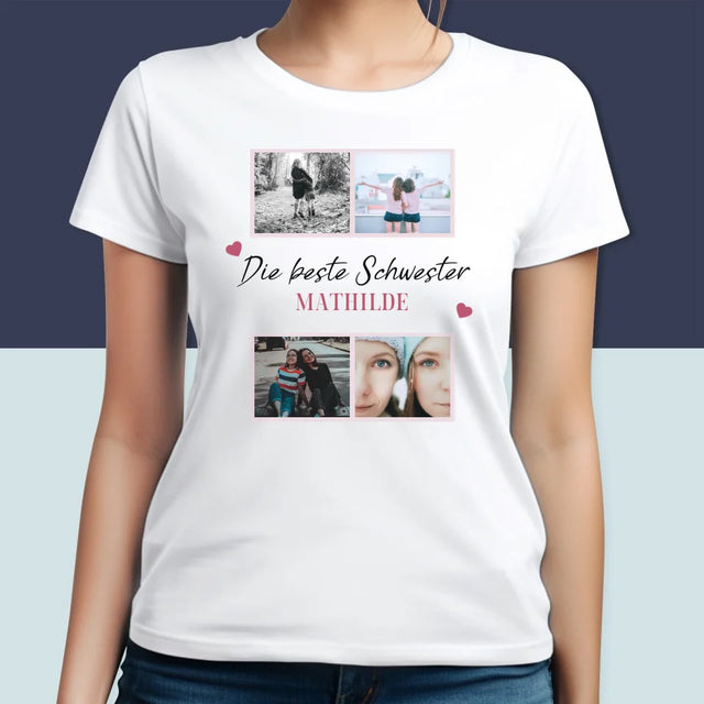 Fotocollage: Beste Schwester Der Welt - T-Shirt Für Damen