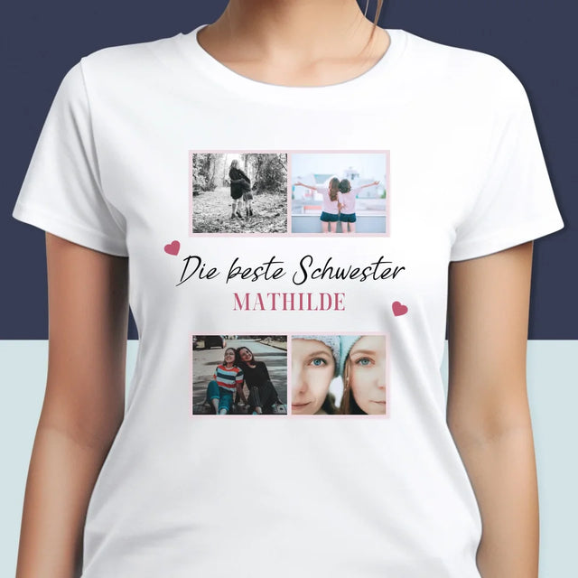 Fotocollage: Beste Schwester Der Welt - T-Shirt Für Damen