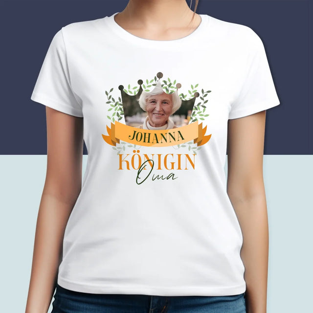 Foto Und Unterschrift: Königin Oma - T-Shirt Für Damen