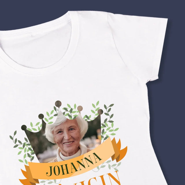 Foto Und Unterschrift: Königin Oma - T-Shirt Für Damen