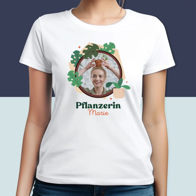 Foto Und Unterschrift: Pflanzerin - T-Shirt Für Damen