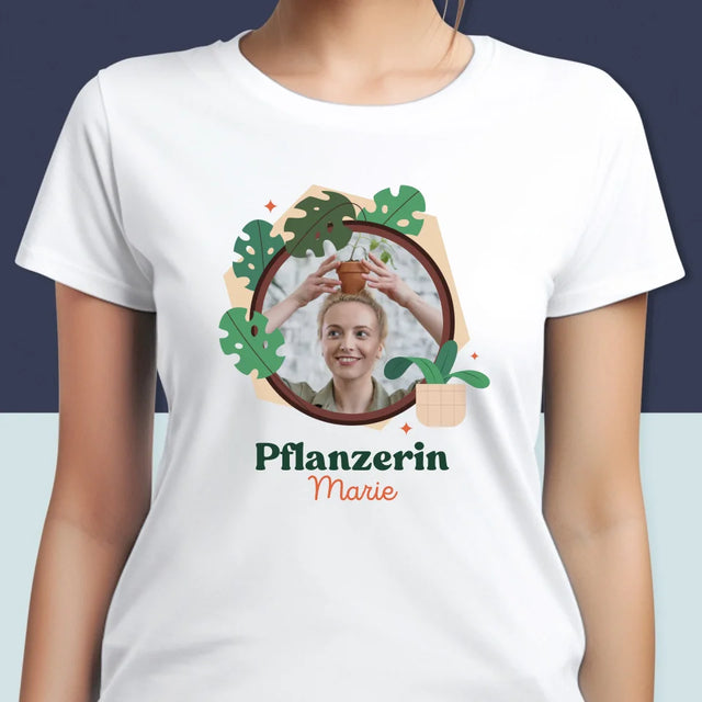 Foto Und Unterschrift: Pflanzerin - T-Shirt Für Damen