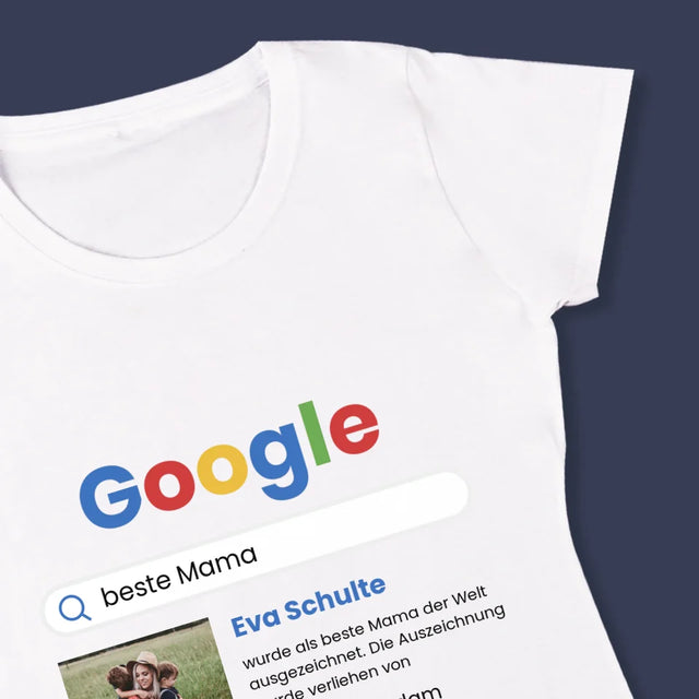 Foto Und Unterschrift: Beste Mama Google-Suche - T-Shirt Für Damen