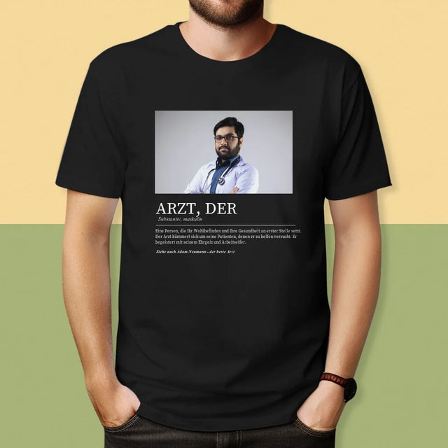 Foto Und Unterschrift: Arzt Definition - T-Shirt Für Herren