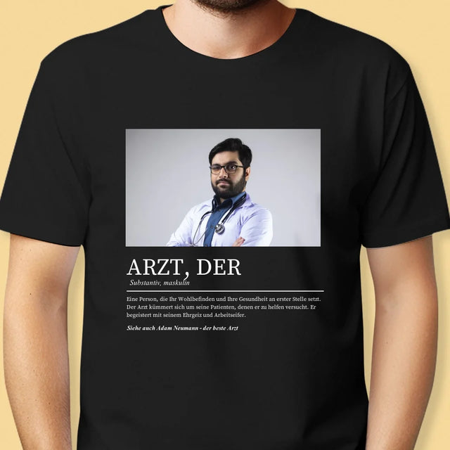 Foto Und Unterschrift: Arzt Definition - T-Shirt Für Herren