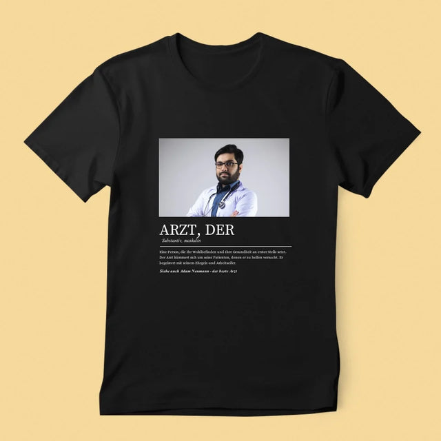 Foto Und Unterschrift: Arzt Definition - T-Shirt Für Herren