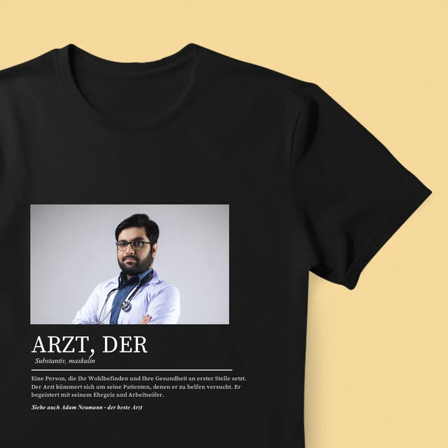 Foto Und Unterschrift: Arzt Definition - T-Shirt Für Herren