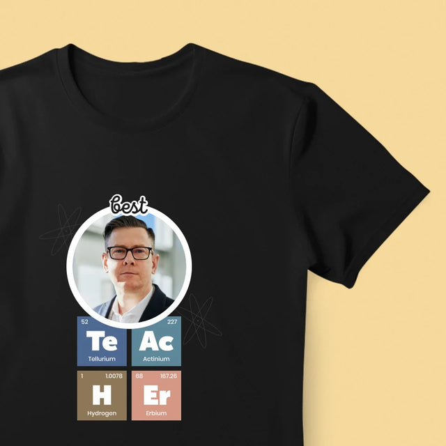 Foto Und Unterschrift: Teacher Elemente - T-Shirt Für Herren