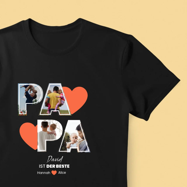 Fotocollage: Papa Ist Der Beste - T-Shirt Für Herren