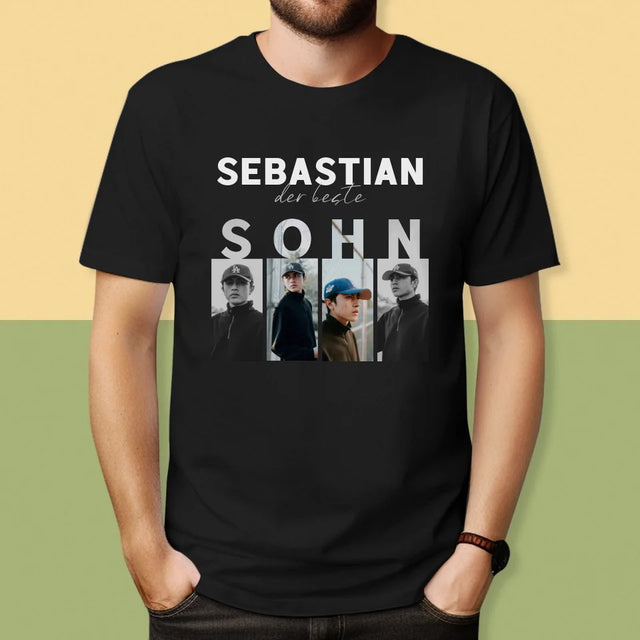 Fotocollage: Bester Sohn - T-Shirt Für Herren