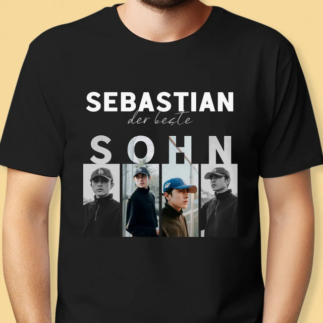 Fotocollage: Bester Sohn - T-Shirt Für Herren