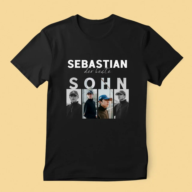 Fotocollage: Bester Sohn - T-Shirt Für Herren