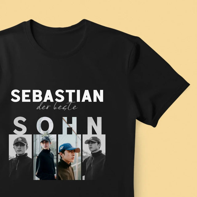 Fotocollage: Bester Sohn - T-Shirt Für Herren