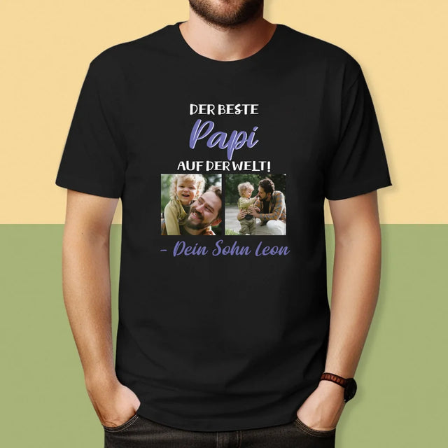 Fotocollage: Papi - T-Shirt Für Herren