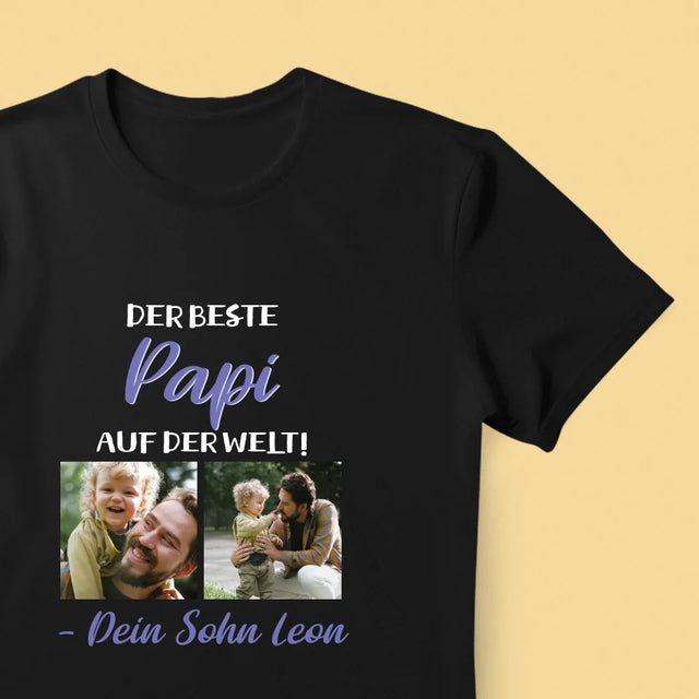 Fotocollage: Papi - T-Shirt Für Herren