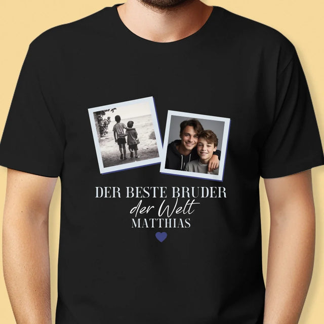 Fotocollage: Bester Bruder Der Welt - T-Shirt Für Herren