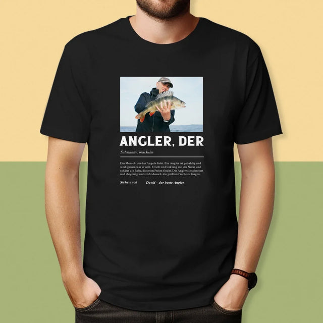 Foto Und Unterschrift: Angler Definition - T-Shirt Für Herren