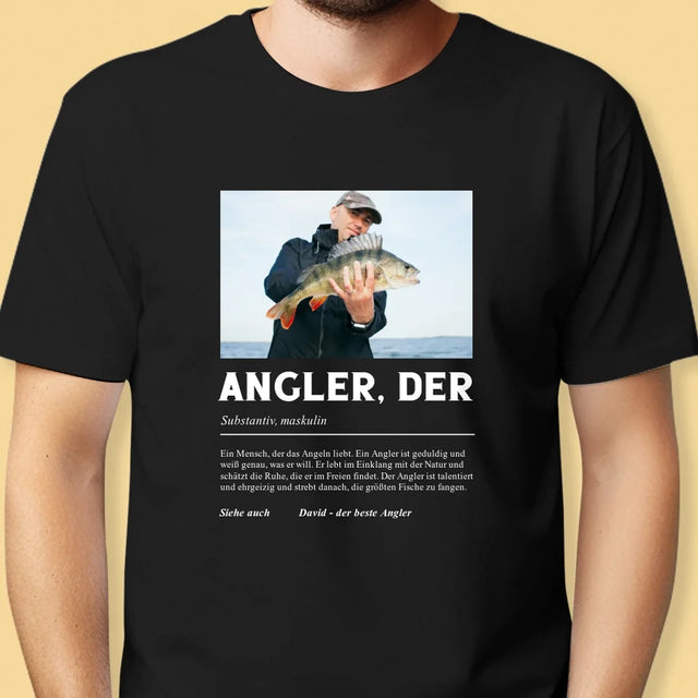 Foto Und Unterschrift: Angler Definition - T-Shirt Für Herren