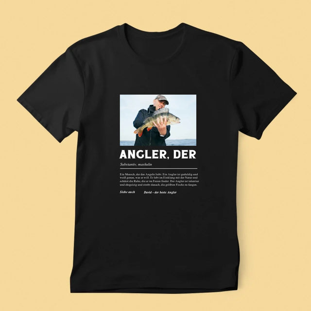 Foto Und Unterschrift: Angler Definition - T-Shirt Für Herren