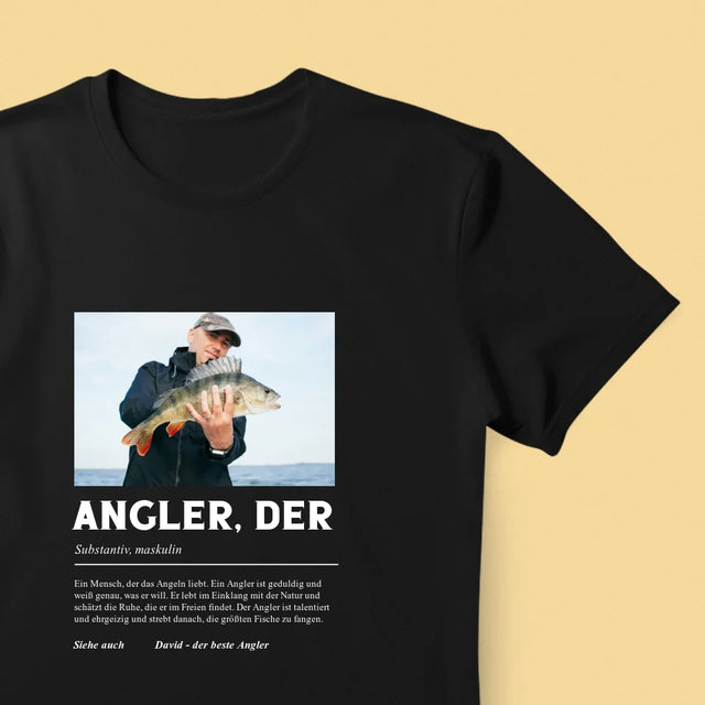 Foto Und Unterschrift: Angler Definition - T-Shirt Für Herren