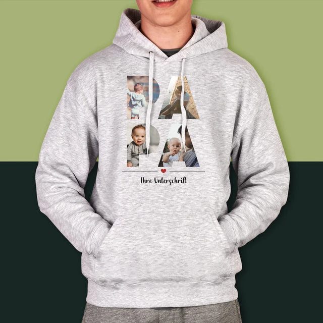 Buchstaben-Collage: Papa - Kapuzenpullover Für Herren