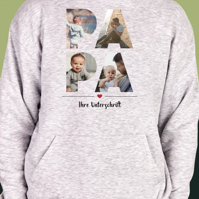 Buchstaben-Collage: Papa - Kapuzenpullover Für Herren