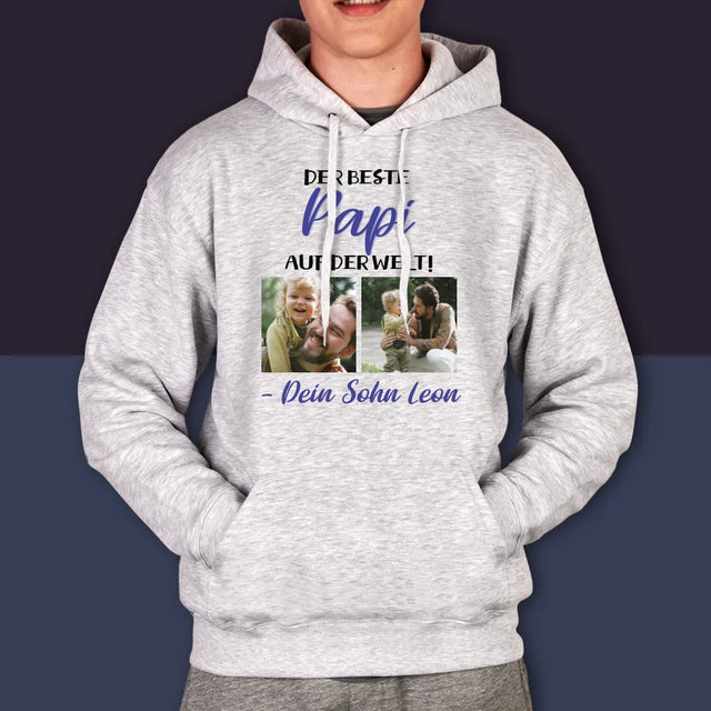 Fotocollage: Papi - Kapuzenpullover Für Herren