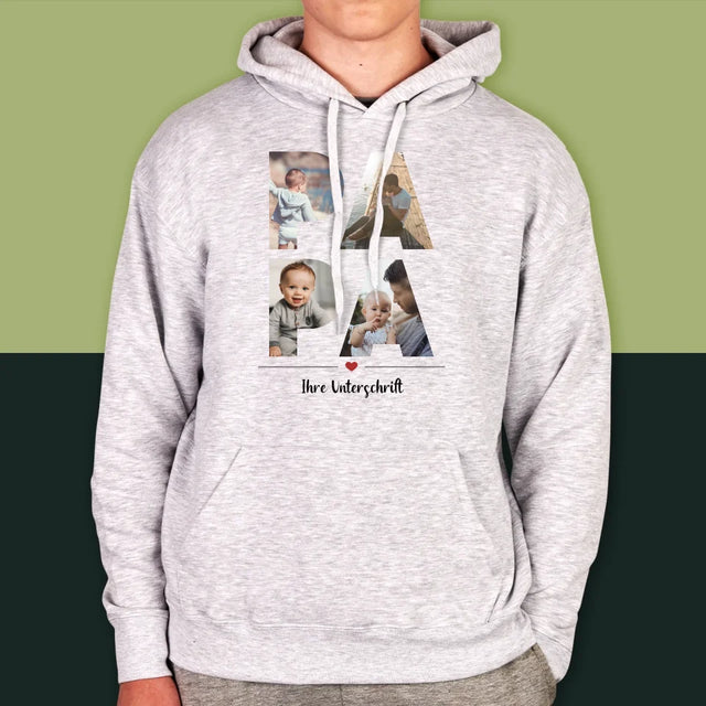 Buchstaben-Collage: Papa - Kapuzenpullover Für Herren