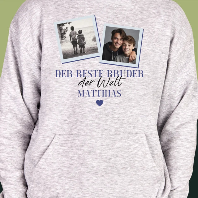 Fotocollage: Bester Bruder Der Welt - Kapuzenpullover Für Herren