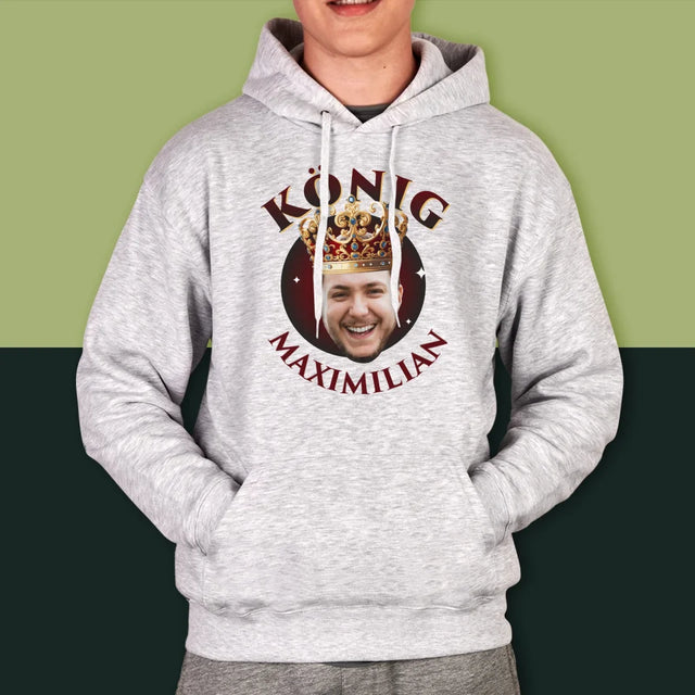 Foto Und Unterschrift: König Foto - Kapuzenpullover Für Herren