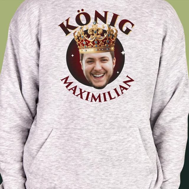 Foto Und Unterschrift: König Foto - Kapuzenpullover Für Herren