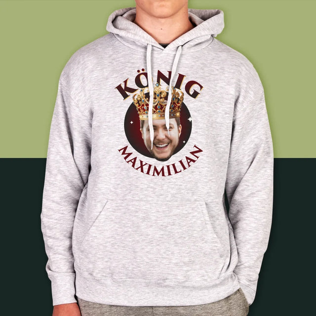 Foto Und Unterschrift: König Foto - Kapuzenpullover Für Herren