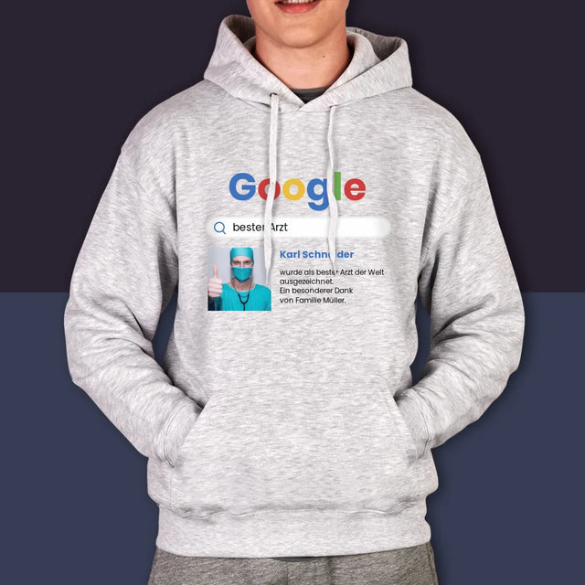 Foto Und Unterschrift: Bester Arzt Google-Suche - Kapuzenpullover Für Herren