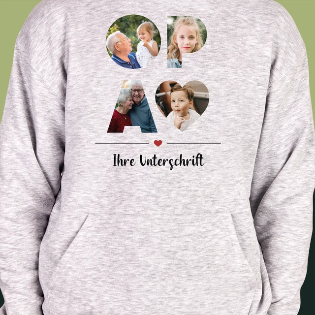 Buchstaben-Collage: Opa - Kapuzenpullover Für Herren