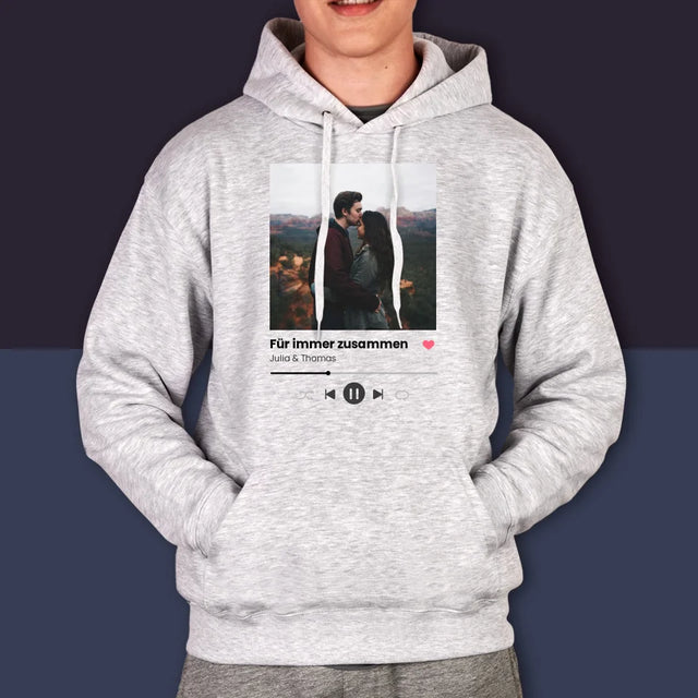 Foto Und Unterschrift: Ihr Foto Spotify - Kapuzenpullover Für Herren