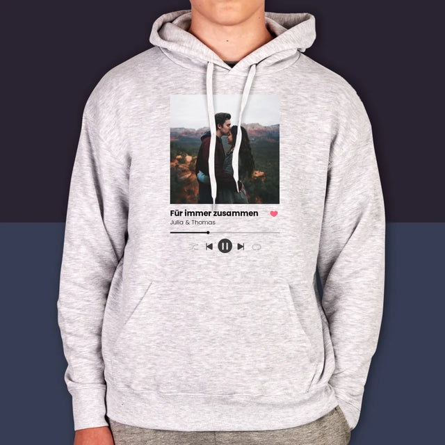 Foto Und Unterschrift: Ihr Foto Spotify - Kapuzenpullover Für Herren