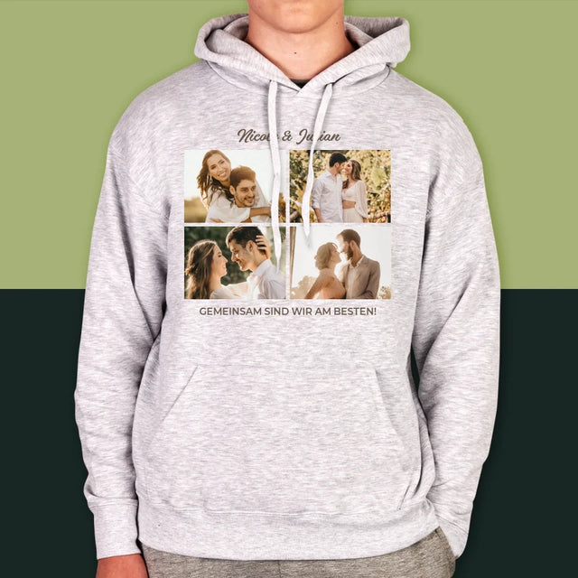 Fotocollage: Gemeinsam Sind Wir Am Besten Collage - Kapuzenpullover Für Herren