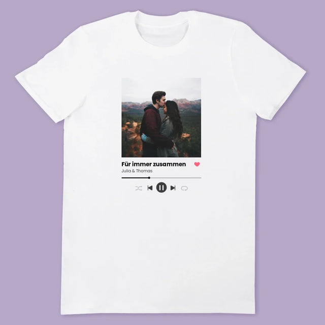 Foto Und Unterschrift: Ihr Foto Spotify - T-Shirts Für Paare