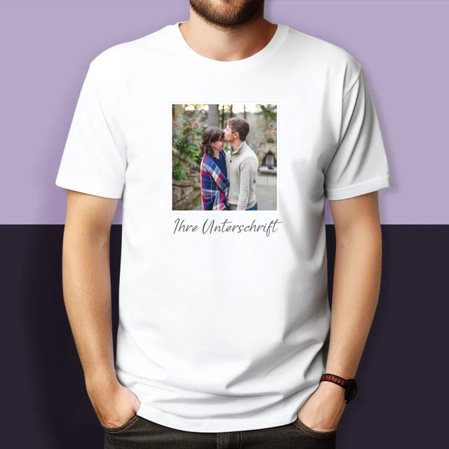 Foto Und Unterschrift: Ihr Foto Und Ihre Unterschrift - T-Shirts Für Paare