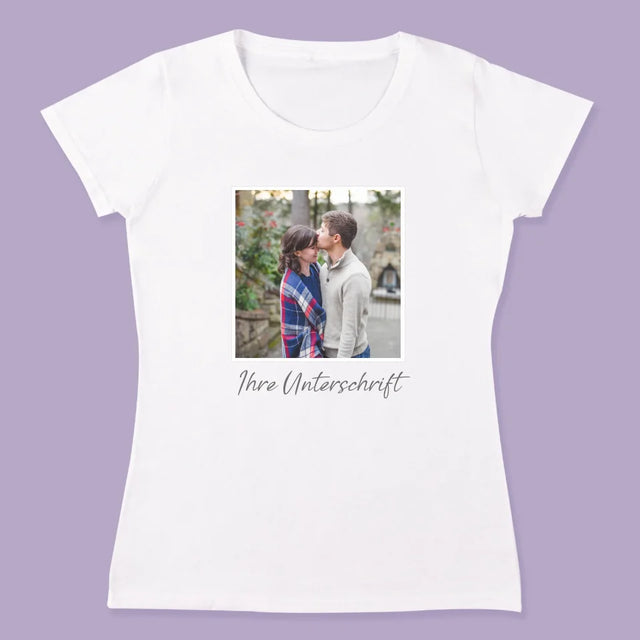 Foto Und Unterschrift: Ihr Foto Und Ihre Unterschrift - T-Shirts Für Paare