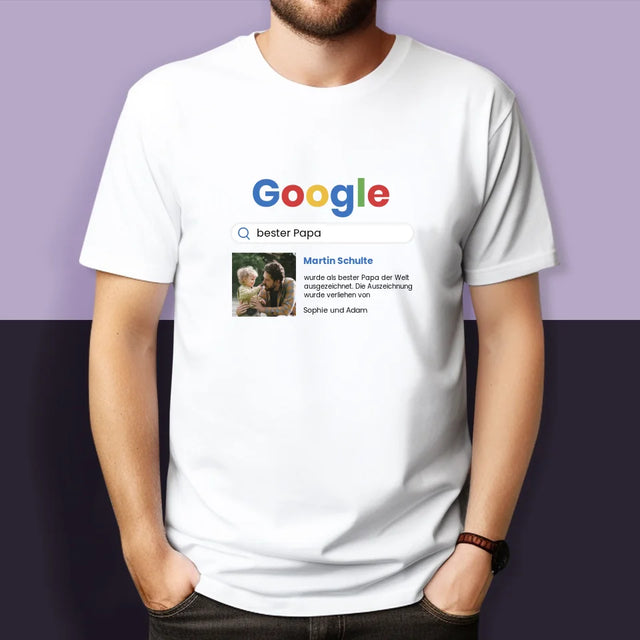 Foto Und Unterschrift: Bester Eltern-Google-Score - T-Shirts Für Paare