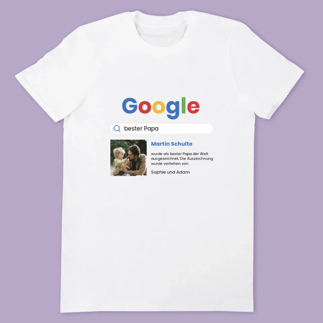 Foto Und Unterschrift: Bester Eltern-Google-Score - T-Shirts Für Paare