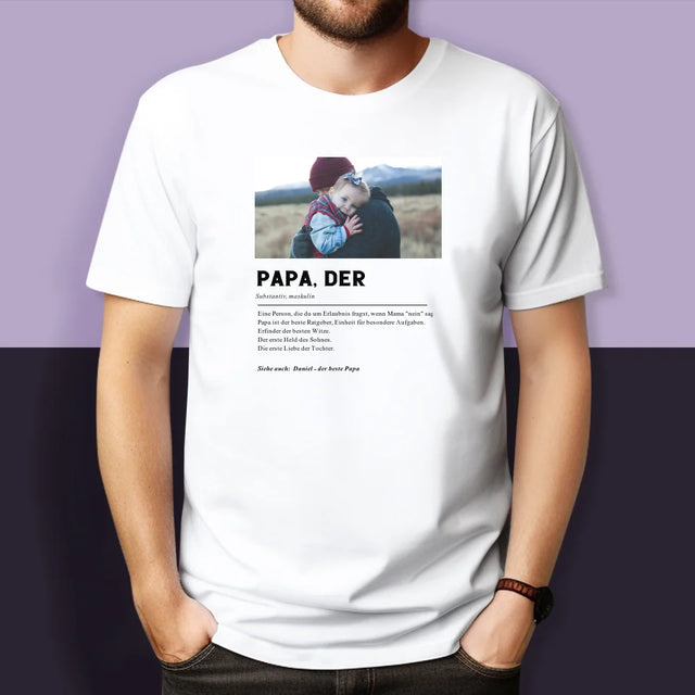 Foto Und Unterschrift: Definition Von Mama Und Papa - T-Shirts Für Paare