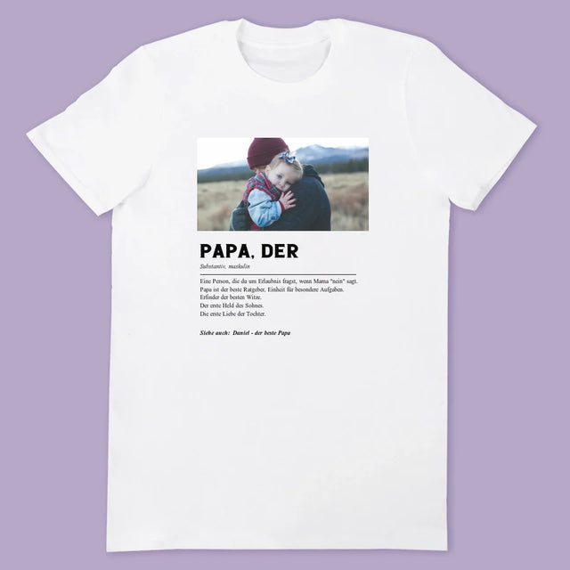 Foto Und Unterschrift: Definition Von Mama Und Papa - T-Shirts Für Paare