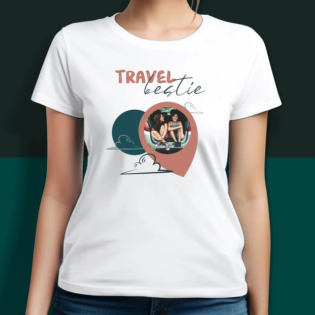 Form-Collage: Travel Besties - T-Shirts Für Paare